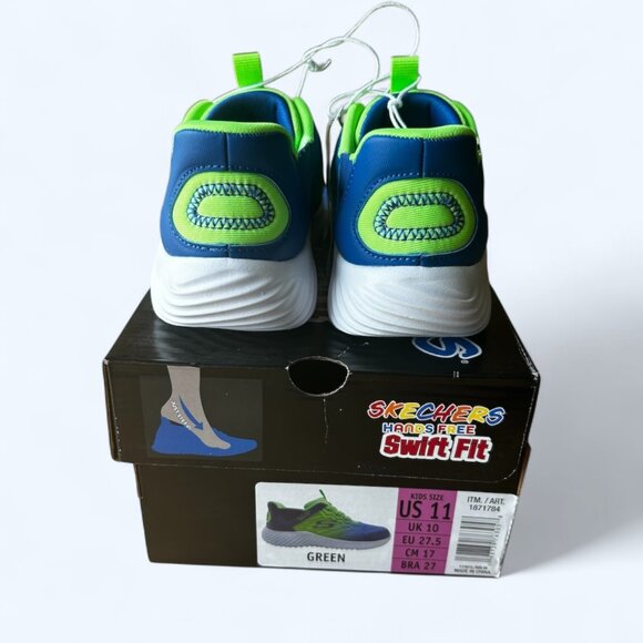 Skechers Kids Hands Free Swift Fit Shoes, Blue Green, Kids Size 11, 17 CM - Picture 9 of 9
